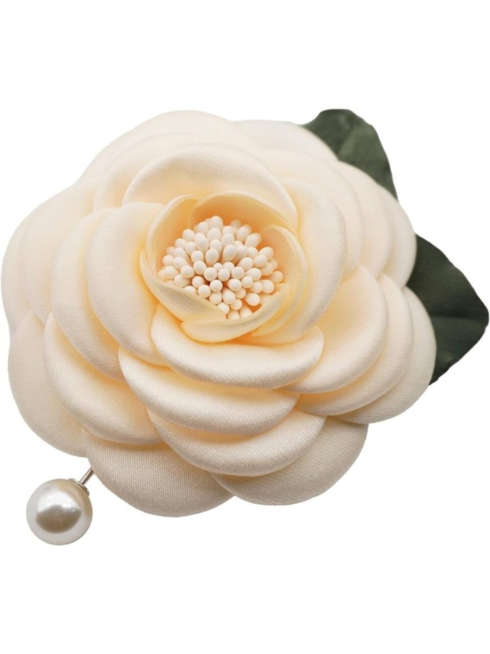 Handmade Floral Camellia Flower Brooch Pin – Perfect Gift for Her, Mom